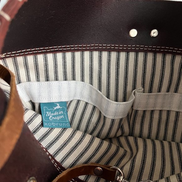 XOBruno Alvar Convertible Tote Backpack Bag Leather and Canvas - Picture 5 of 6